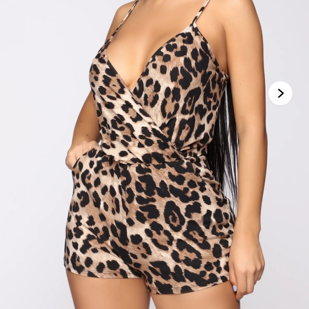 Fashion Nova Animal Print Romper